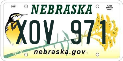 NE license plate XOV971