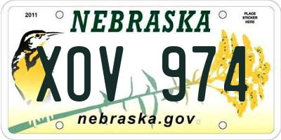 NE license plate XOV974