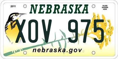 NE license plate XOV975