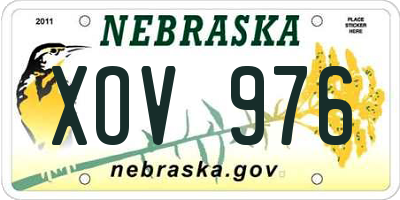 NE license plate XOV976