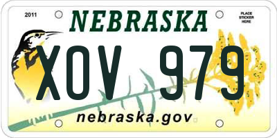 NE license plate XOV979