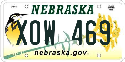 NE license plate XOW469