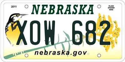NE license plate XOW682