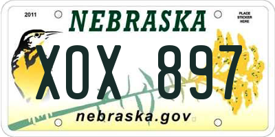 NE license plate XOX897