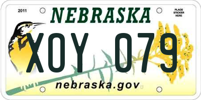 NE license plate XOY079