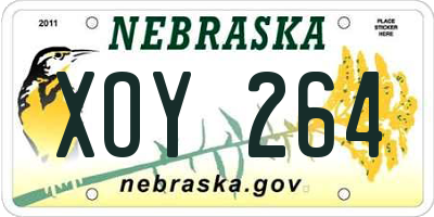 NE license plate XOY264