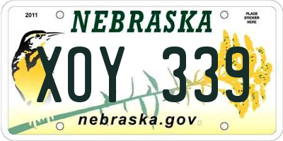 NE license plate XOY339