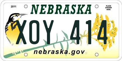 NE license plate XOY414