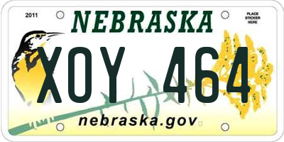 NE license plate XOY464