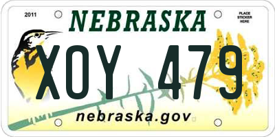 NE license plate XOY479