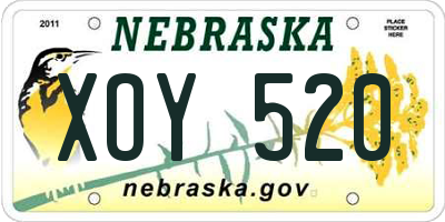 NE license plate XOY520
