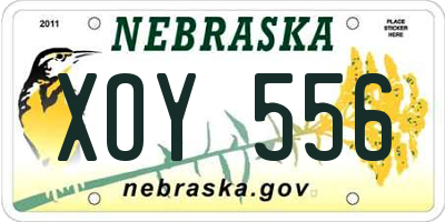 NE license plate XOY556