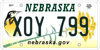 NE license plate XOY799