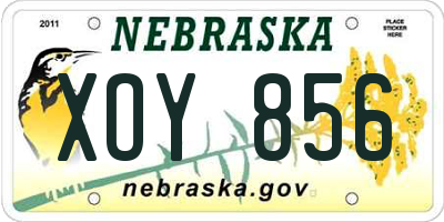 NE license plate XOY856