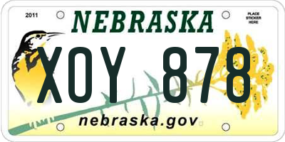 NE license plate XOY878