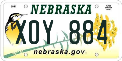 NE license plate XOY884