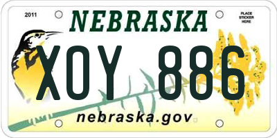 NE license plate XOY886