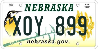 NE license plate XOY899