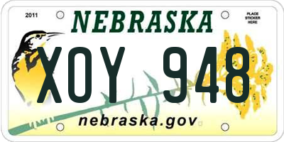 NE license plate XOY948