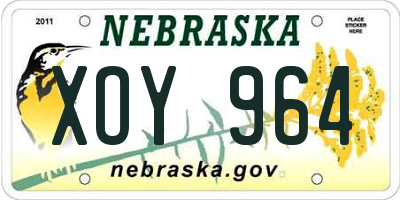 NE license plate XOY964