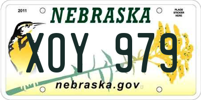 NE license plate XOY979