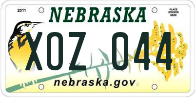 NE license plate XOZ044