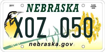 NE license plate XOZ050