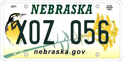 NE license plate XOZ056