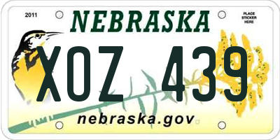NE license plate XOZ439