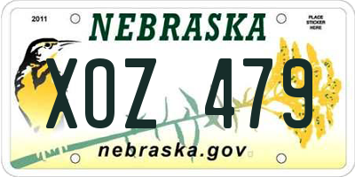 NE license plate XOZ479