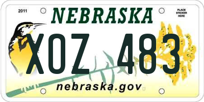 NE license plate XOZ483