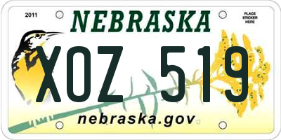 NE license plate XOZ519