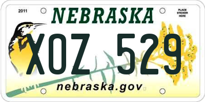 NE license plate XOZ529