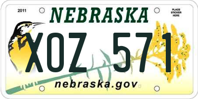 NE license plate XOZ571