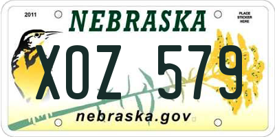 NE license plate XOZ579