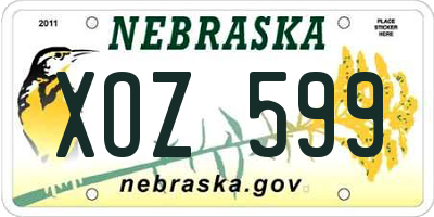 NE license plate XOZ599