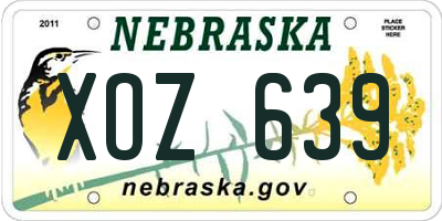 NE license plate XOZ639