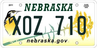 NE license plate XOZ710