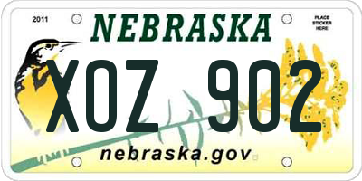 NE license plate XOZ902
