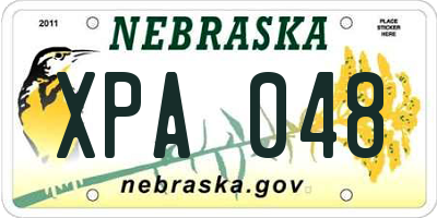 NE license plate XPA048