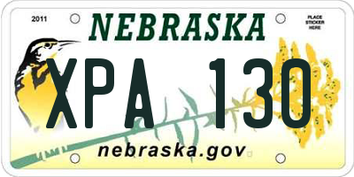 NE license plate XPA130