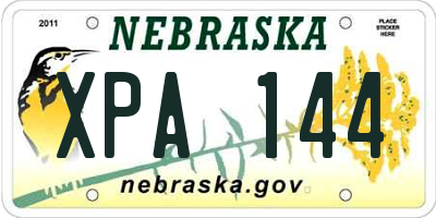 NE license plate XPA144