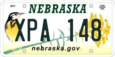 NE license plate XPA148