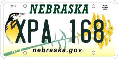 NE license plate XPA168
