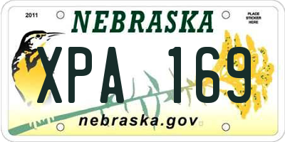 NE license plate XPA169