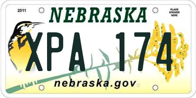 NE license plate XPA174