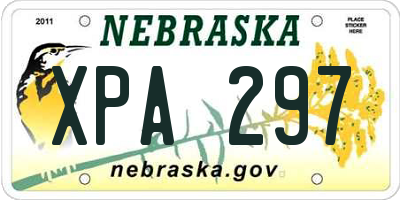 NE license plate XPA297