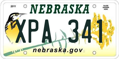 NE license plate XPA341