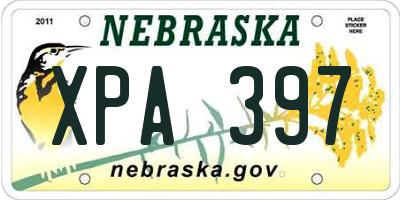 NE license plate XPA397