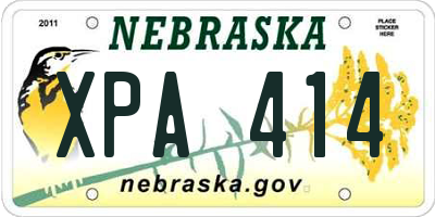 NE license plate XPA414